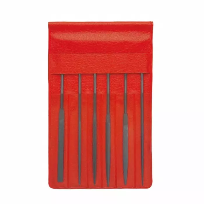 Facom 160mm, Flat, Half Round, Round, Square, Triangular Needle File Set, AS.6L160T0A