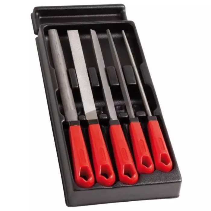 Facom 200mm, Flat, Half Round, Round, Square, Triangular With Soft-Grip Handle, MOD.LIMPB