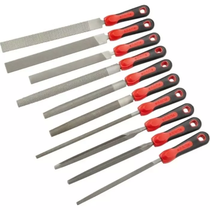Sam Engineers File Bastard Rasp Cut Set With Soft-Grip Handle, LPJ-10