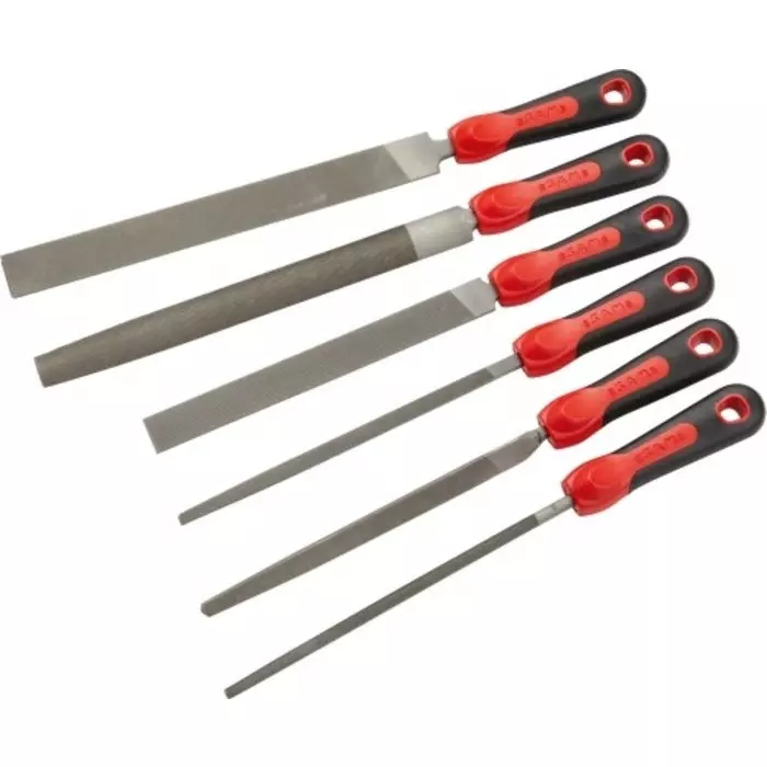Sam Engineers File Bastard Set With Soft-Grip Handle, LPJ-6