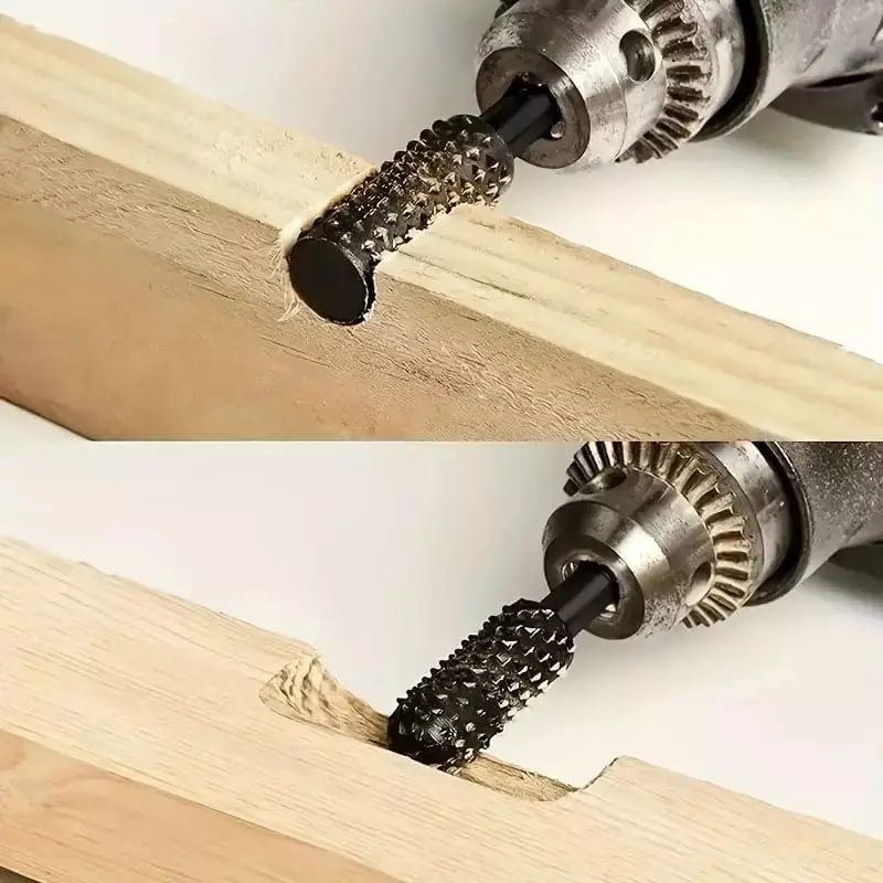 DY TOOLS Wood Carving File Rasp Alloy Steel Round Shank 6 mm (Pack of 10)