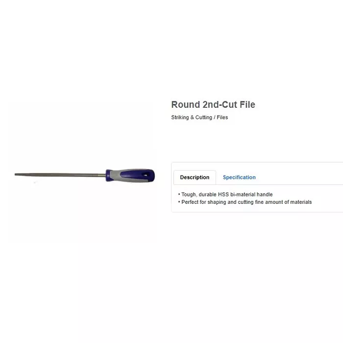 blue-point-6-inch-1524-mm-round-2nd-cut-file-tough-durable-hss-bi-material-handle-and-alloy-steel-body-blfrs6