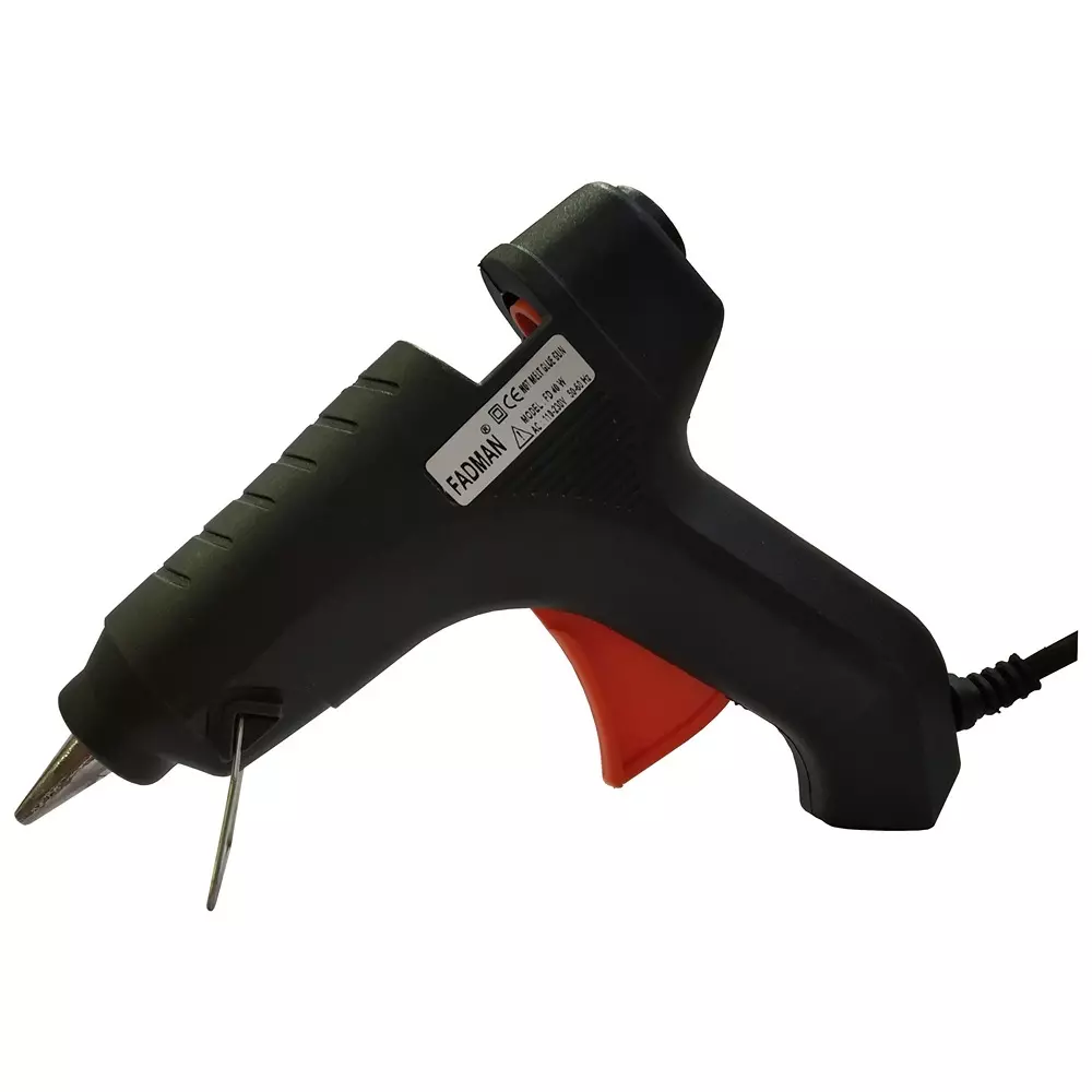 Fadman 40 W Hot Melt Glue Gun with 25 Sticks Black 11 mm Stick Dia., SH_40WATT-NEWBLACK-RED-TRIGGER-(25STCKS)