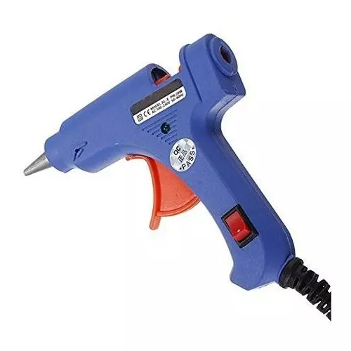 Fadman 20 W Hot Melt Mini Glue Gun with 10 Sticks Standard Temperature Blue 7 mm Stick Dia., FADMANBLUEMINI20WT10ST