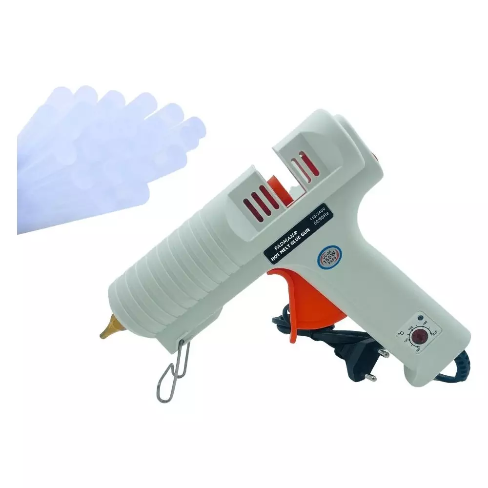 Fadman 150 W Glue Gun with 15 Sticks White 11 mm Stick Dia., SH_FADMAN (WHITE) (150 WATT) 15 SticksS