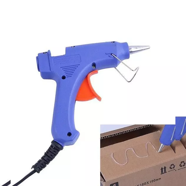 CRAFTYGUN 20 W Standard Temperature Glue Gun with 10 Sticks ON OFF Switch & Indicator 7 mm Stick Diameter Blue, BLMINI-20WWT-10-ST