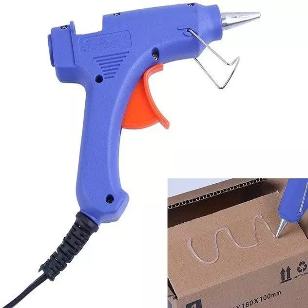 CRAFTYGUN 20 W Standard Temperature Mini Glue Gun with 30 Sticks Blue 7 mm Stick Diameter, BBLLUUEEMINI-30-STKKS