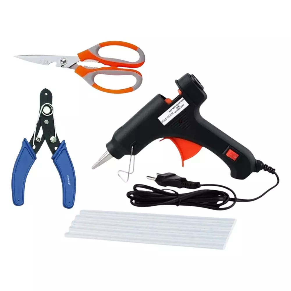 Fadman Standard Temperature 20 W Glue Gun with 5 Sticks Combo Kit Multicolor, GGS4KSC (4 Pcs Tool)