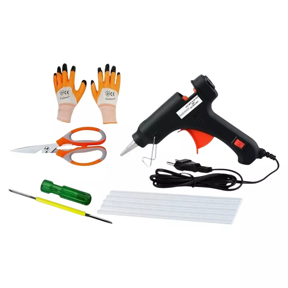 Fadman Standard Temperature 20 W Glue Gun with 5 Sticks Combo Kit Multicolor, GGS5DJH (5 Pcs Tool)