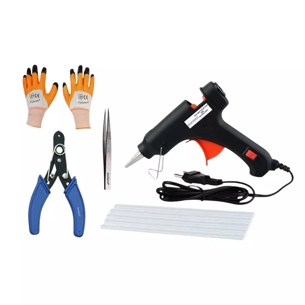 Fadman Standard Temperature 20 W Glue Gun with 5 Sticks Combo Kit Multicolor, GGS5KRH (5 Pcs Tool)