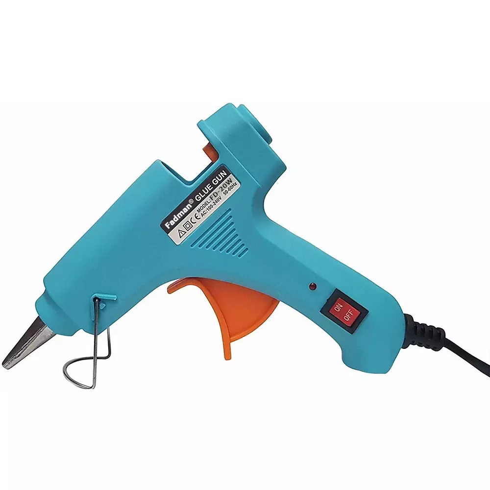 FADMAN Mini 20 W Trigger Feed Glue Gun With 3 Sticks Turquoise 7 mm Dia, FD-20W