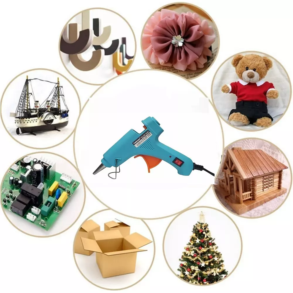 FADMAN Mini 20 W Trigger Feed Glue Gun With 3 Sticks Turquoise 7 mm Dia, FD-20W