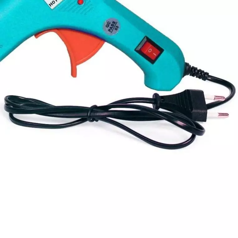 CRAFTYGUN 20 W Mini Glue Gun with 2 Sticks Turquoise 7 mm Stick Diameter, SH_TURQISS--MINI-2-STKKS-20WT