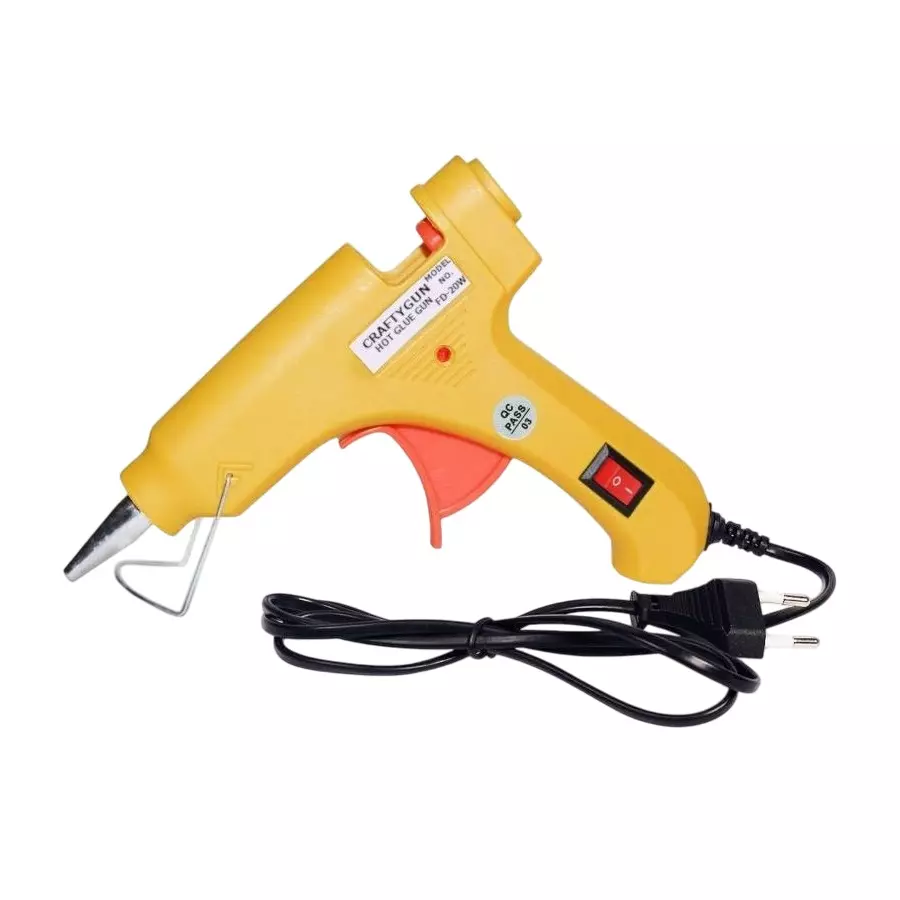 CRAFTYGUN 20 W Mini Glue Guns Yellow 7 mm Stick Diameter, SH_YELOWW--MINI-0-STKKS-20WT