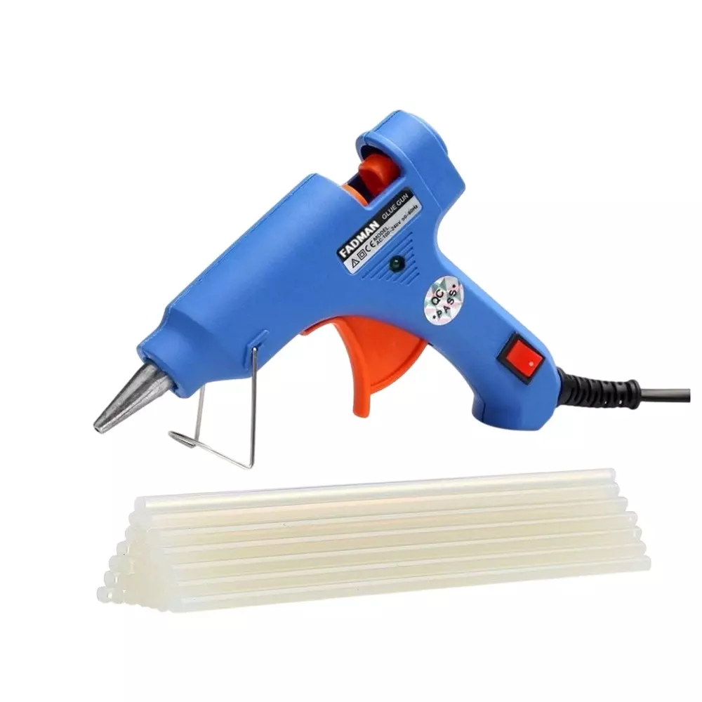 Fadman 20 W Holt Melt Mini Glue Gun with 40 Stick Blue 7 mm Stick Dia., SH_0032-BLUEEMINI - 40 ST