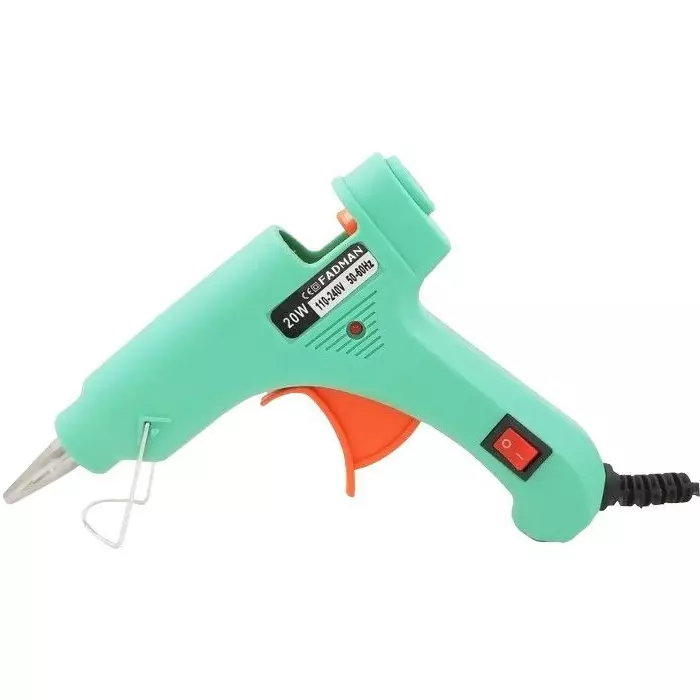 Fadman 20 W Standard Temperature Hot Melt Mini Glue Gun Turquoise 7 mm Stick Dia., 0051-TURQUOISEMINI20WT-0ST