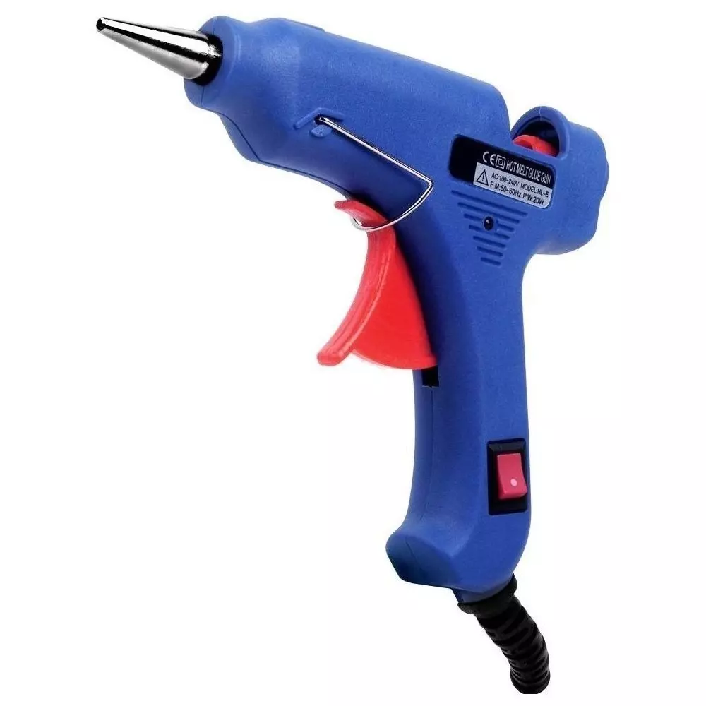 Fadman 20 W Hot Melt Mini Glue Gun with 7 Sticks Standard Temperature Blue 7 mm Stick Dia., FADMANBLUEMINI7ST