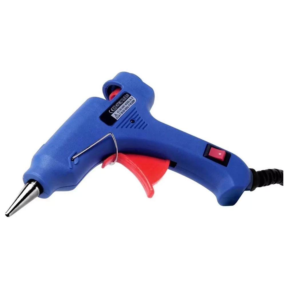 Fadman 20 W Hot Melt Mini Glue Gun with 7 Sticks Standard Temperature Blue 7 mm Stick Dia., FADMANBLUEMINI7ST