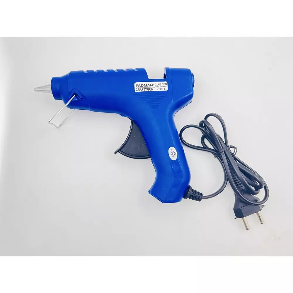 CRAFTYGUN 40 W Trigger Feed Hot Glue Gun Blue with 5 Stick, FD-40 W