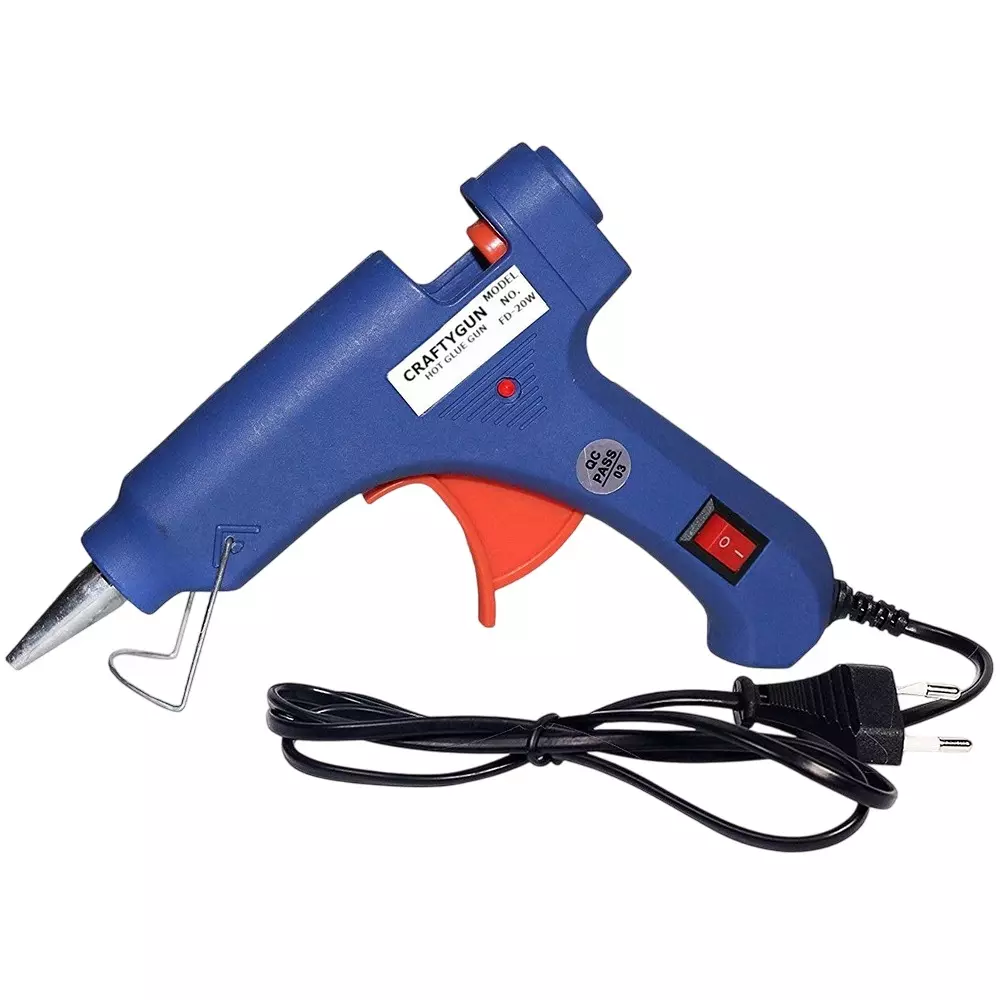 CRAFTYGUN 20 W Standard Temperature Mini Glue Gun Blue 7 mm Stick Diameter, BBLLUUEEMINI-0-STKKS