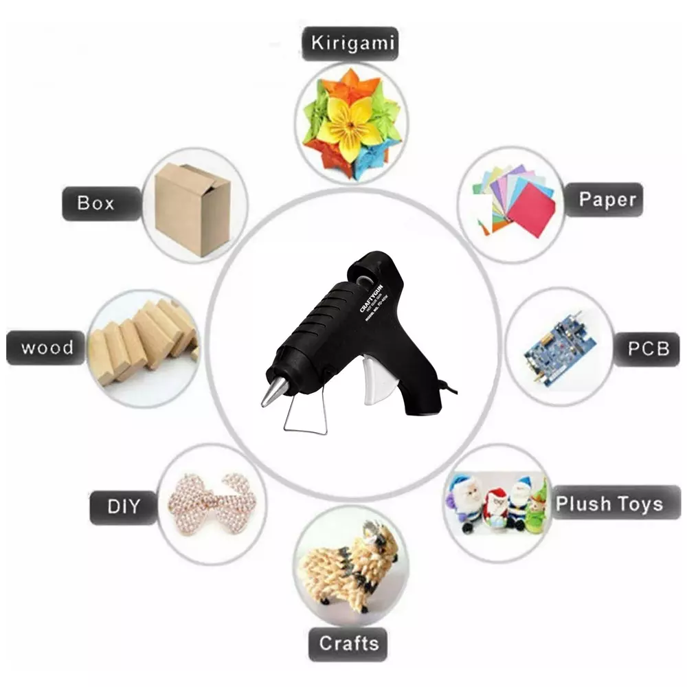 CRAFTYGUN 40 W Hot Glue Gun Black 11 mm Stick Dia., SH_CRAFTYGUN-40WBLACK-GUN-0ST