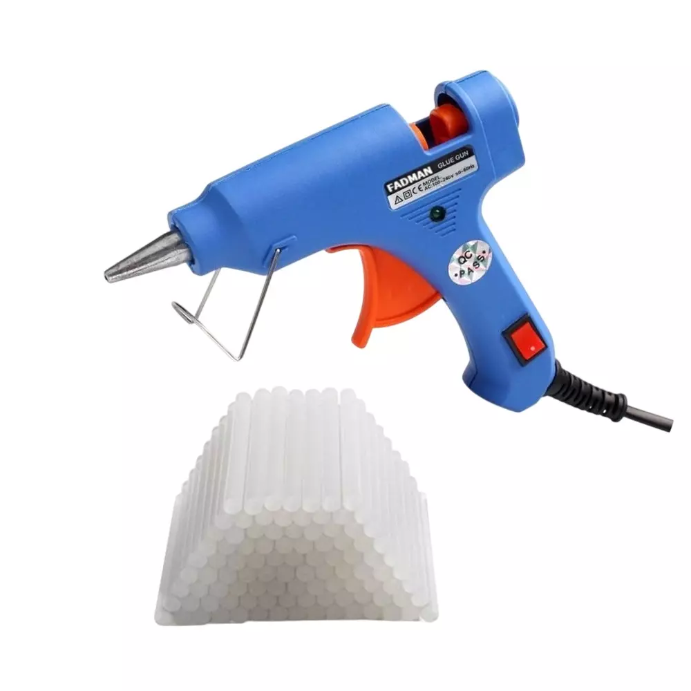 Fadman 20 W Holt Melt Mini Glue Gun with 50 Stick Blue 7 mm Stick Dia., SH_0033-BLUEEMINI - 50 ST