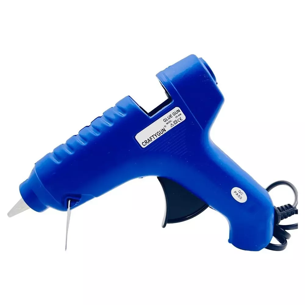 CRAFTYGUN 40 W Standard Temperature Glue Gun Blue 11 mm Stick Dia., BLUE40W-0ST-(CRAFTYGUN)