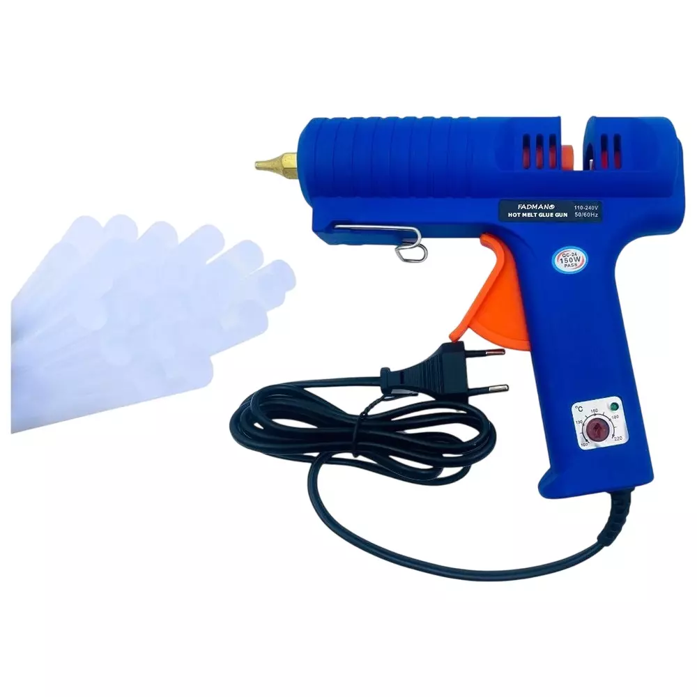 Fadman 150 W Glue Gun with 20 Sticks High Temperature Blue 11 mm Stick Dia., FADMAN (BLUE) (150 WATT) 20 STICKS