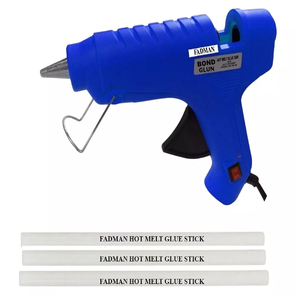 Fadman 40 W Glue Gun with 3 Sticks Standard Temperature Blue 11 mm Stick Dia., ble3sbond40wtt