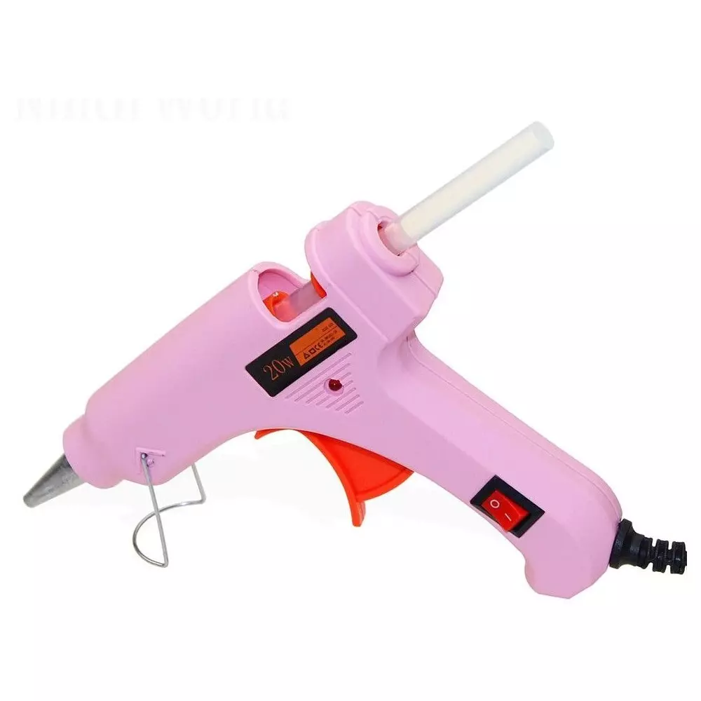 Fadman 20 W Mini Hot Glue Gun with 2 Sticks Standard Temperature Pink 7 mm Stick Dia., FADMAN-MINIPINK-002 S