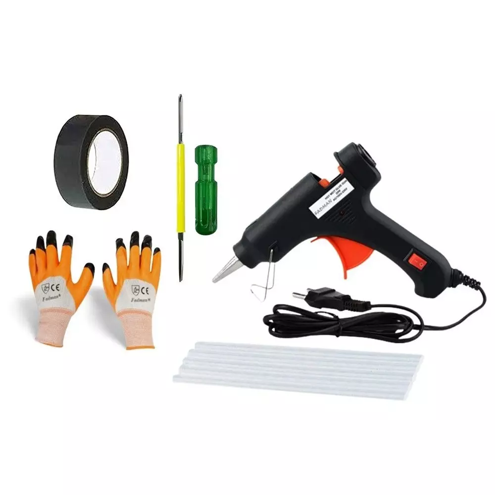 Fadman Standard Temperature 20 W Glue Gun with 5 Sticks Combo Kit Multicolor, GGS5DPH (5 Pcs Tool)