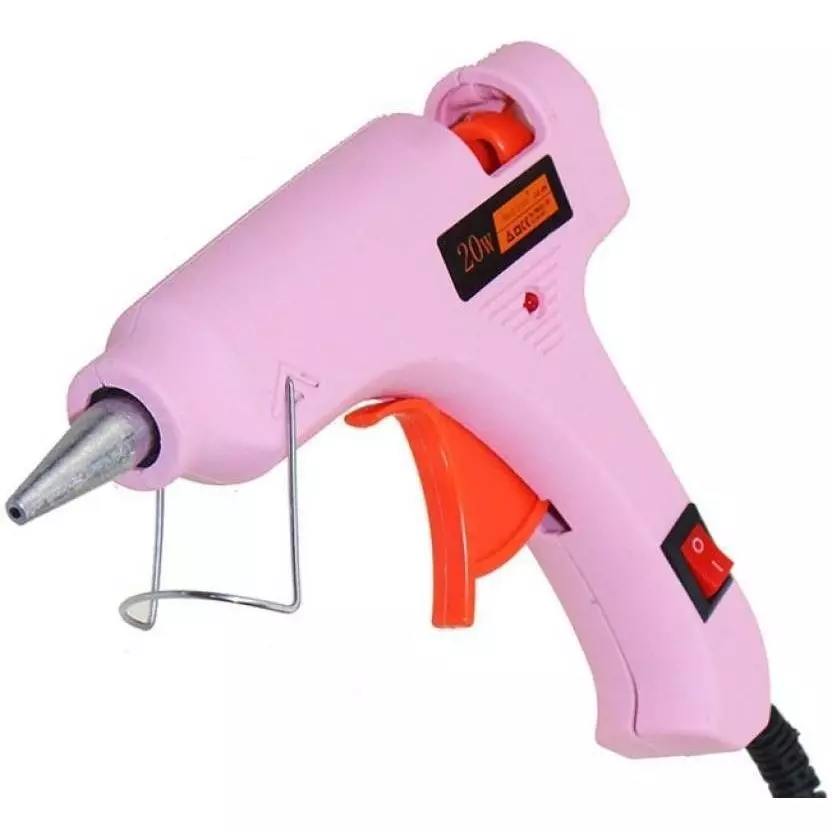 Fadman 20 W Hot Melt Mini Glue Gun with 3 Sticks Standard Temperature Pink 11 mm Stick Dia., SH_pglun20wt3st