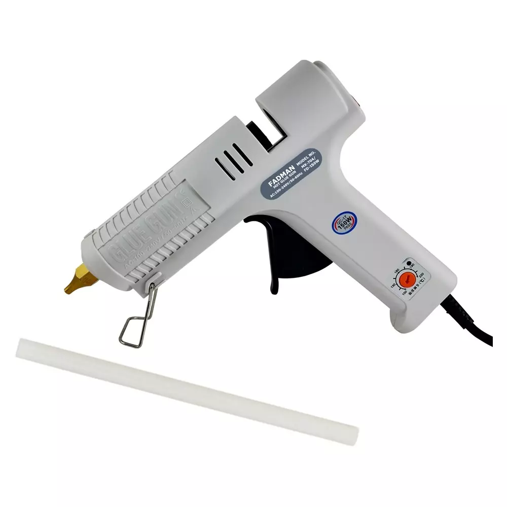 Fadman 150 W Crown or Max Glue Gun with 1 Stick White 11 mm Stick Dia., SH_FDCR150W-FDMAXCR-1ST
