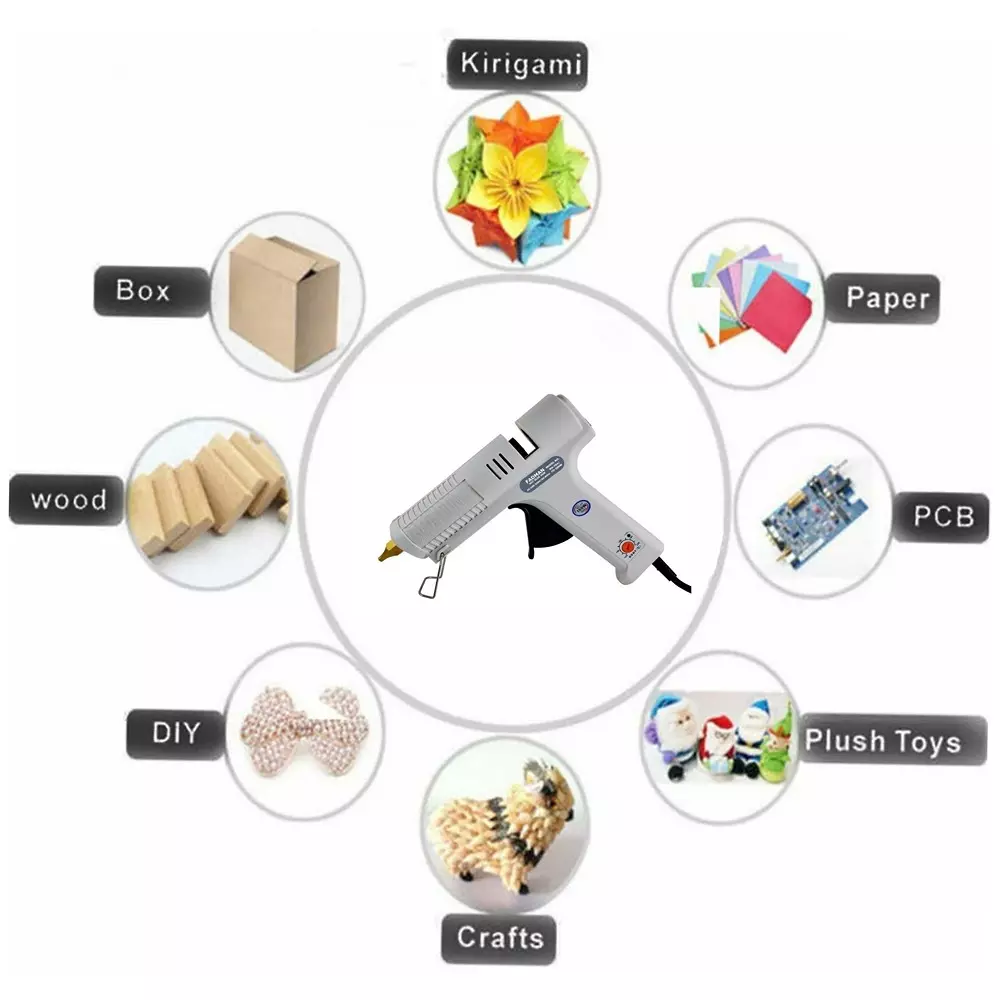 Fadman 150 W Crown or Max Glue Gun with 1 Stick White 11 mm Stick Dia., SH_FDCR150W-FDMAXCR-1ST