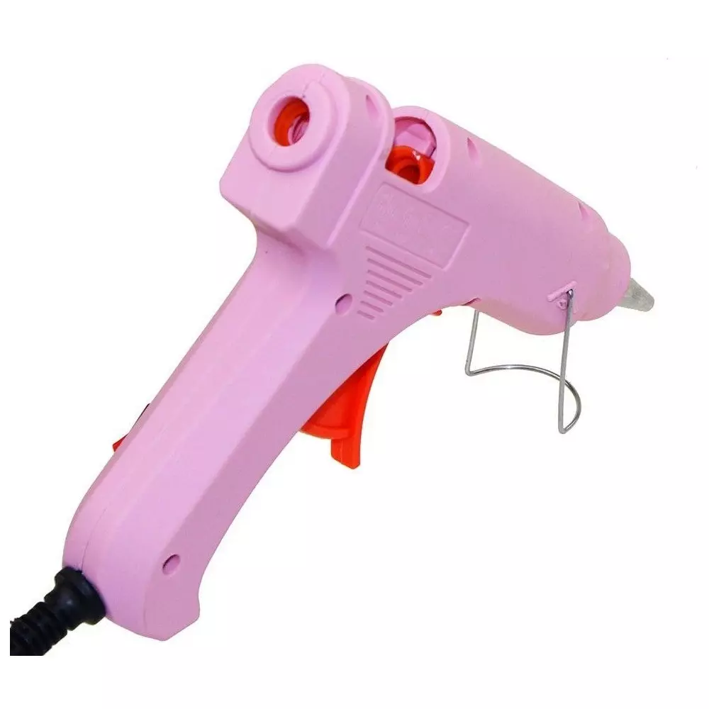 Fadman 20 W Hot Melt Mini Glue Gun with 5 Sticks Standard Temperature Pink 7 mm Stick Dia., 5STICKS(PINK)MINIGLUGUN