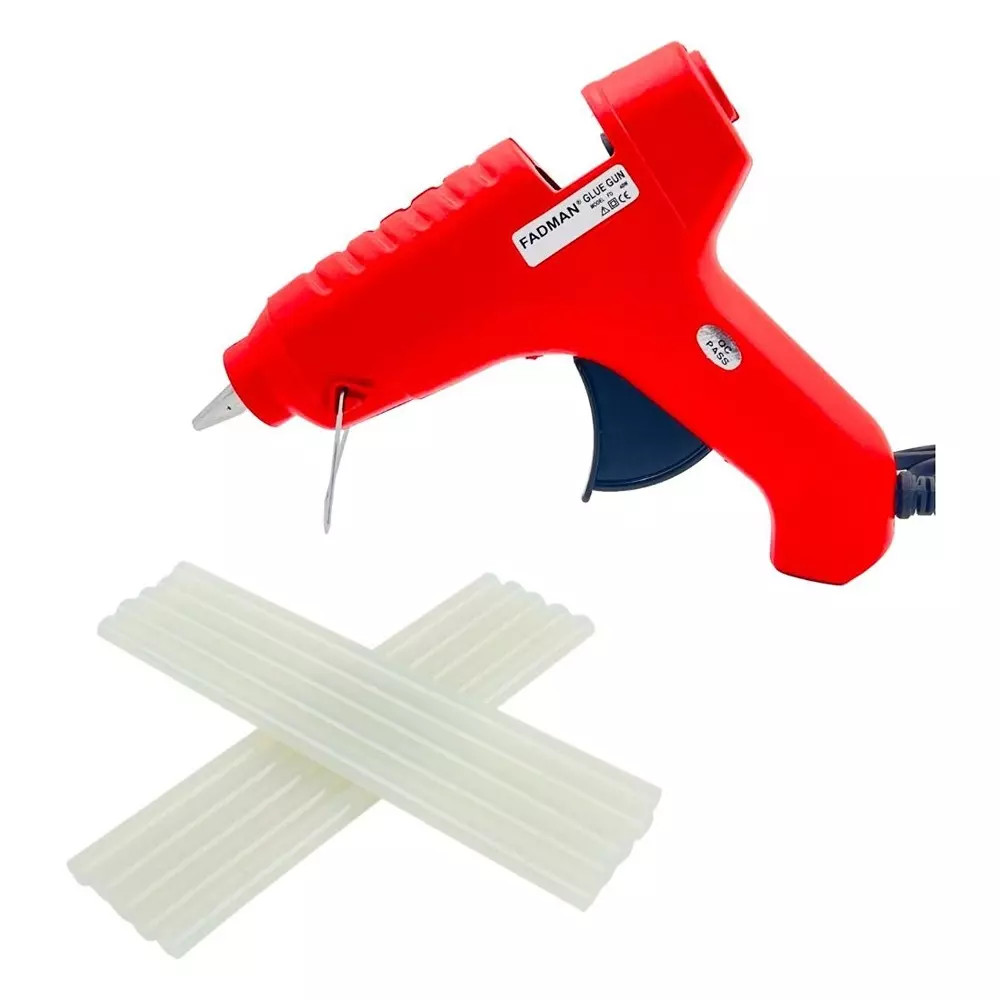 Fadman 40 W Glue Gun with 10 Sticks High Temperature Red 11 mm Stick Dia., RED40W-10ST-(FADMAN)