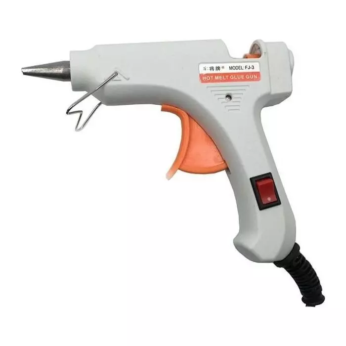 Fadman 20 W Hot Melt Mini Glue Gun with 6 Sticks White 7 mm Stick Dia., SH_FDMANWHITEMINI6-STIKCS