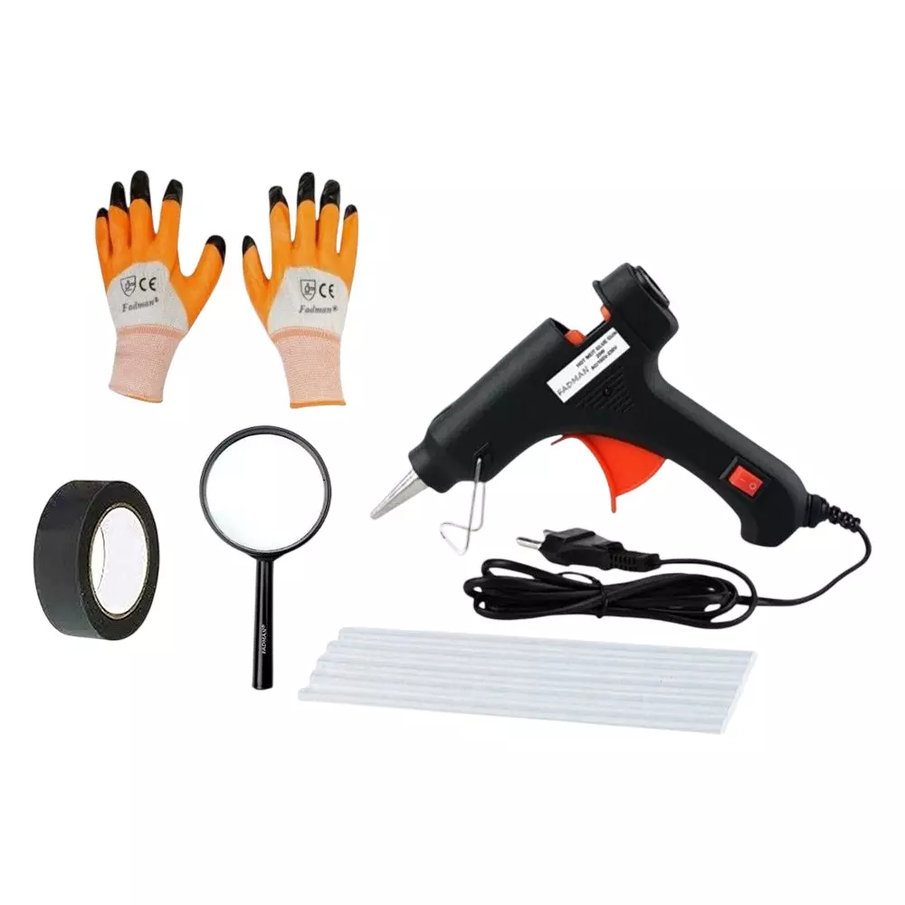 Fadman Standard Temperature 20 W Glue Gun with 5 Sticks Combo Kit Multicolor, GGS5PHI (5 Pcs Tool)