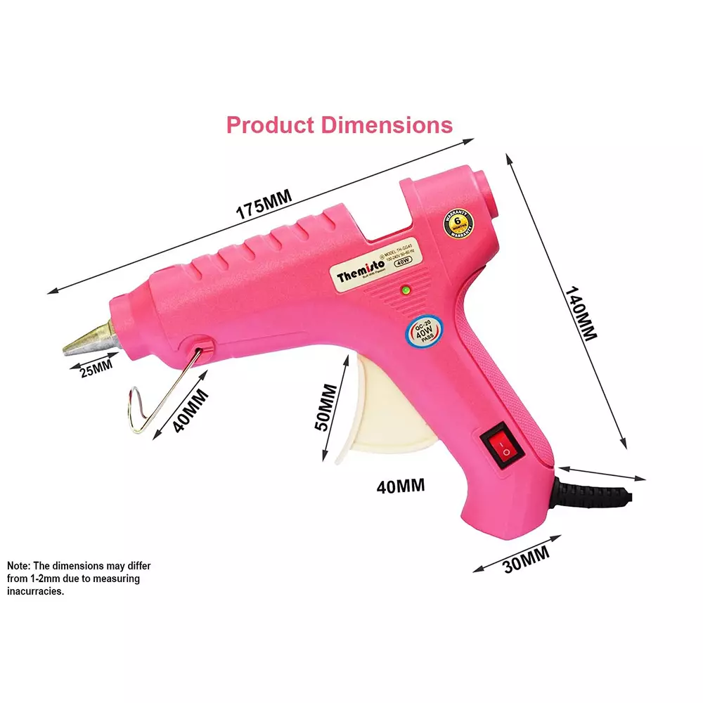 Themisto Glue Gun Corded Electric 40 W Trigger (Pack of 10)