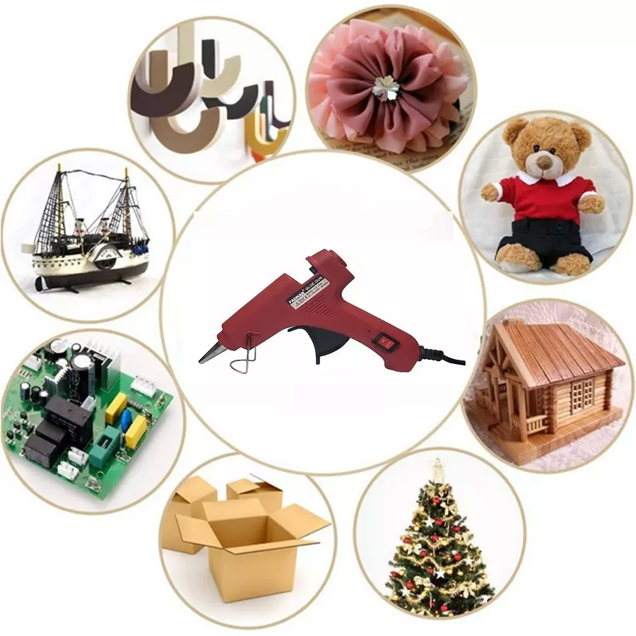 FADMAN Mini 20 W Trigger Feed Hot Glue Gun Red With 12 Stick, FD20W