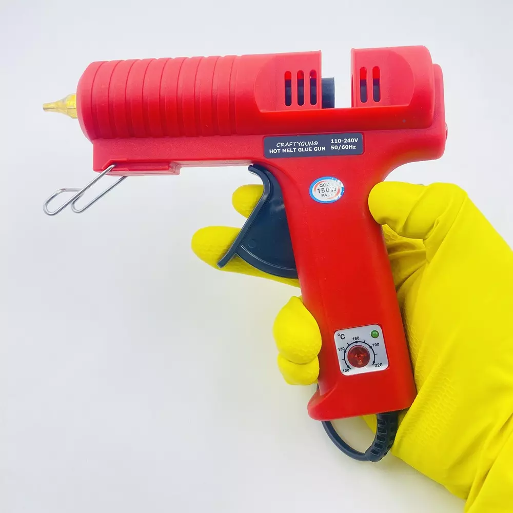craftygun-150-w-glue-gun-with-20-stick-standard-temperature-red-11-mm-stick-dia-craftygun-red-150-watt-20-sticks