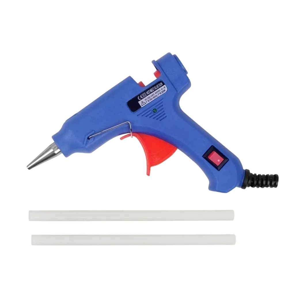 Fadman 20 W Glue Gun with 2 Sticks Standard Temperature Blue 7 mm Stick Dia., FADMAN-MINIBLUE-002 S