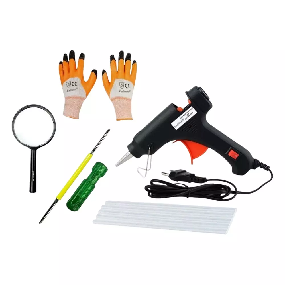 Fadman Standard Temperature 20 W Glue Gun with 5 Sticks Combo Kit Multicolor, GGS5DHI (5 Pcs Tool)