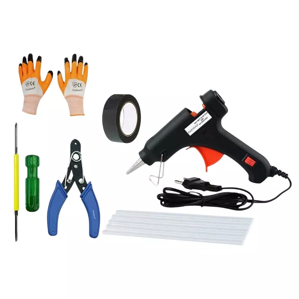 Fadman Standard Temperature 20 W Glue Gun with 5 Sticks Combo Kit Multicolor, GGS6KDPH (6 Pcs Tool)