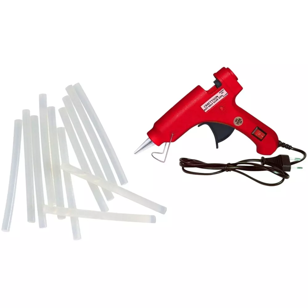 CRAFTYGUN 20 W Mini Glue Gun with Stick Red 7 mm Stick Diameter