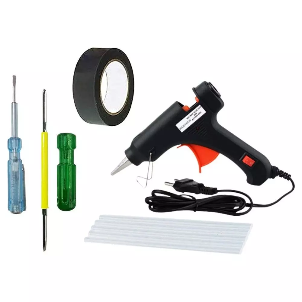 Fadman Standard Temperature 20 W Glue Gun with 5 Sticks Combo Kit Multicolor, GGS5DQP (5 Pcs Tool)