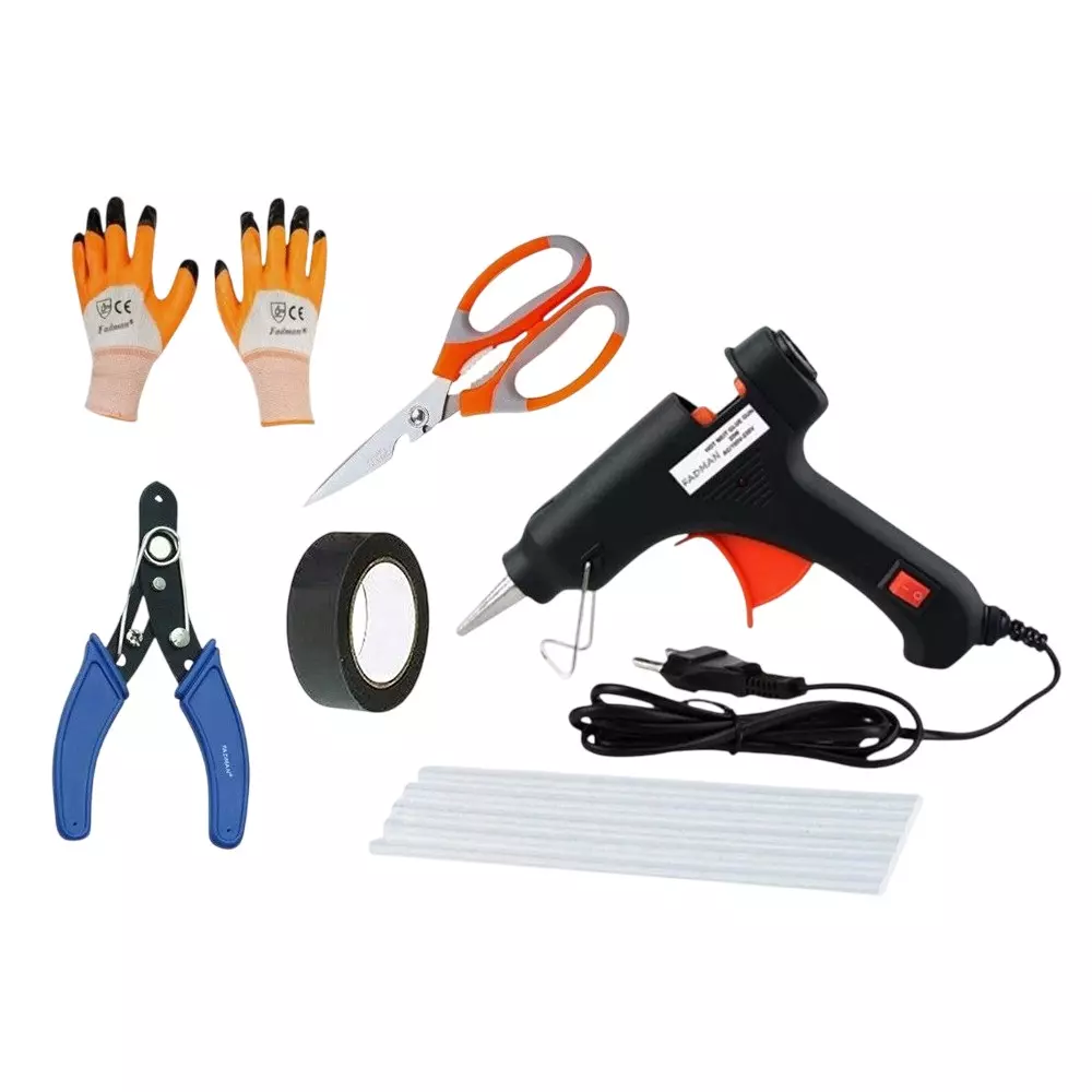 Fadman Standard Temperature 20 W Glue Gun with 5 Sticks Combo Kit Multicolor, GGS6KPJH (6 Pcs Tool)