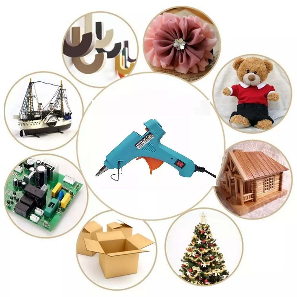 Fadman 20 W Standard Temperature Hot Melt Mini Glue Gun with 10 Stick Turquoise 7 mm Stick Dia., 74-Turquoisemini-20wt-10-St
