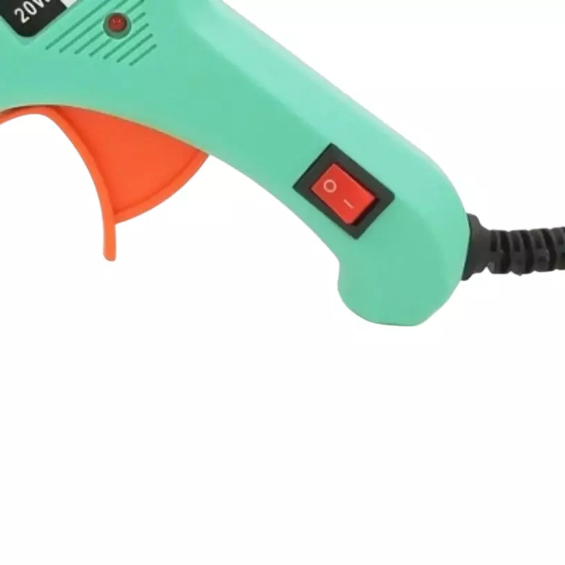 Fadman 20 W Standard Temperature Hot Melt Mini Glue Gun with 20 Stick Turquoise 7 mm Stick Dia., 0063-TURQUOISEMINI20WT-20ST