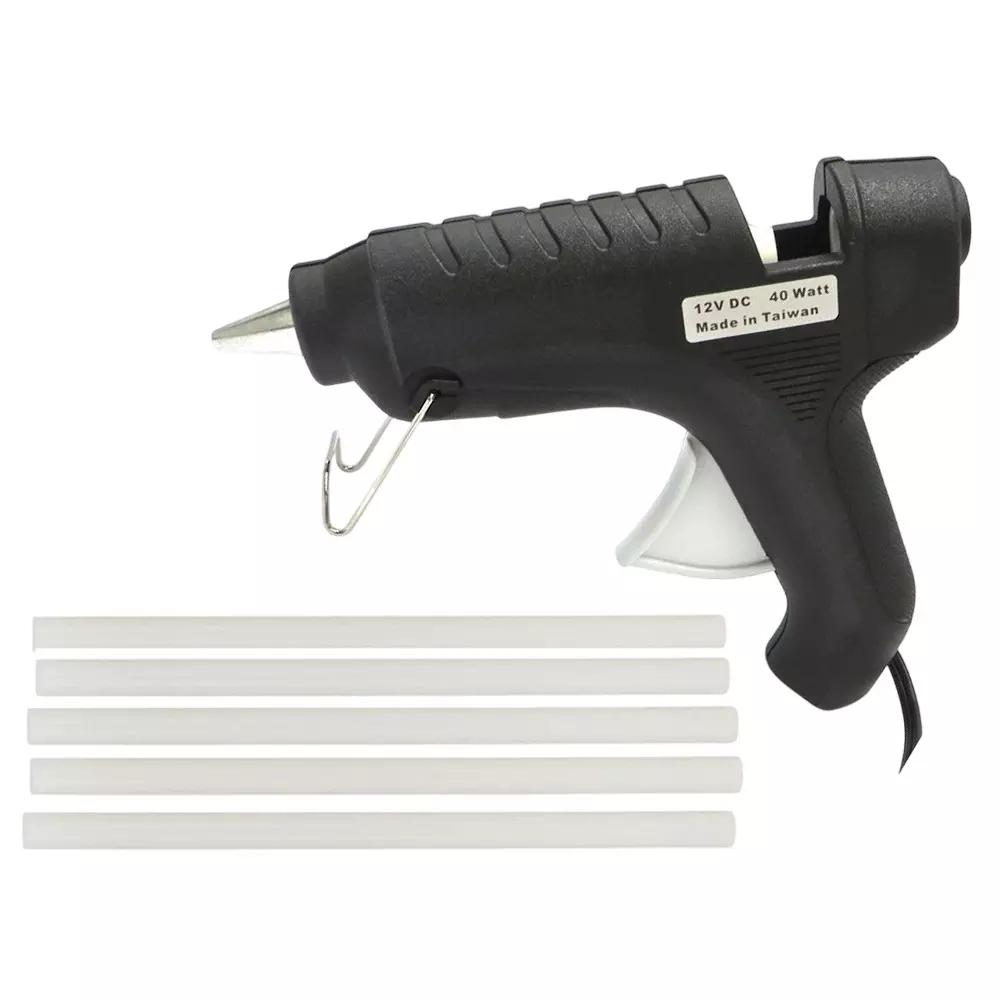 Fadman 40 W Hot Melt Glue Gun with 5 Sticks Standard Temperature Black 11 mm Stick Dia., 5STCKBLKSSCHITEKK40W